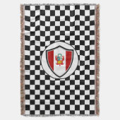 Peruanische Flagge wirft Decke (Vorderseite Vertikal)