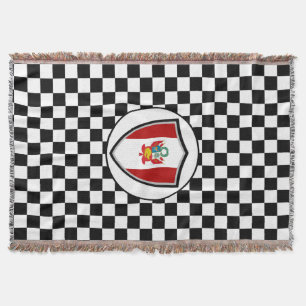 Peruanische Flagge wirft Decke