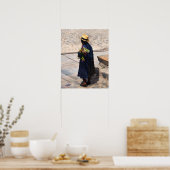 Peruanische Frauen Holding-Blume Poster (Küche)