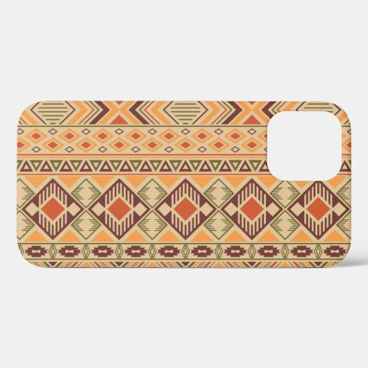 Peruanische Inder: Tribal Geometric Seamless Case-Mate iPhone Hülle (Rückseite (Horizontal))