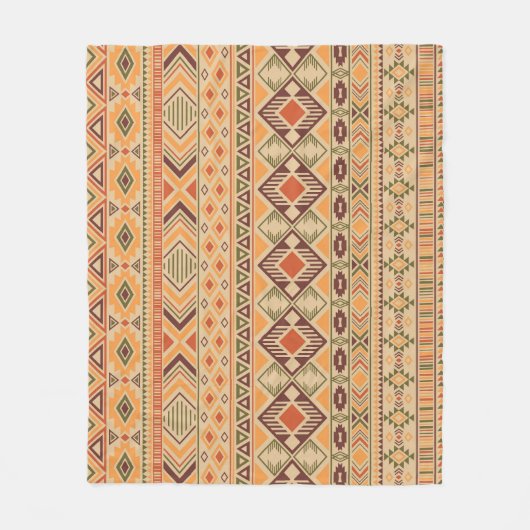 Peruanische Inder: Tribal Geometric Seamless Fleecedecke (Vorderseite)