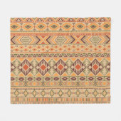 Peruanische Inder: Tribal Geometric Seamless Fleecedecke (Vorderseite (Horizontal))