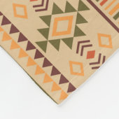 Peruanische Inder: Tribal Geometric Seamless Fleecedecke (Ecke)