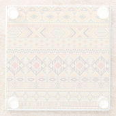 Peruanische Inder: Tribal Geometric Seamless Glasuntersetzer (Rückseite)