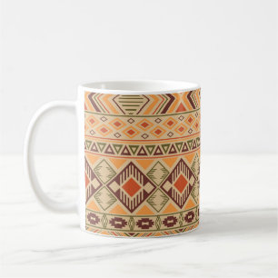 Peruanische Inder: Tribal Geometric Seamless Kaffeetasse