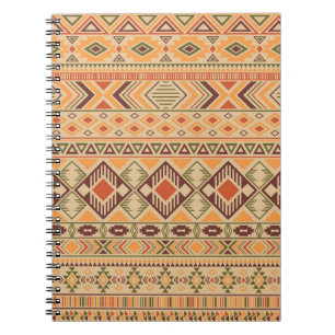 Peruanische Inder: Tribal Geometric Seamless Notizblock