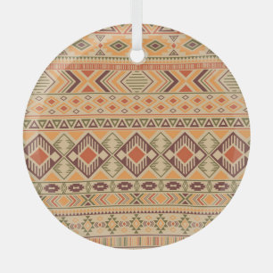 Peruanische Inder: Tribal Geometric Seamless Ornament Aus Glas