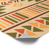 Peruanische Inder: Tribal Geometric Seamless Poster (Ecke)
