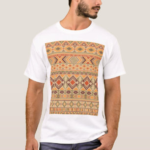 Peruanische Inder: Tribal Geometric Seamless T-Shirt
