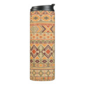 Peruanische Inder: Tribal Geometric Seamless Thermosbecher (Nach links gedreht)