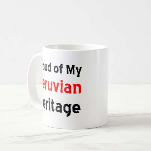 peruanische Kaffee-Tasse Kaffeetasse (Vorderseite Links)