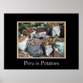 Peruanische Kartoffeln - Marktstand Poster (Vorne)