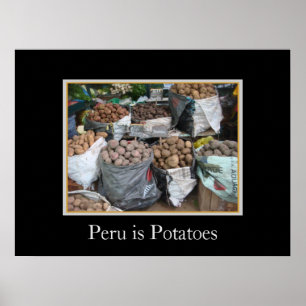 Peruanische Kartoffeln - Marktstand Poster