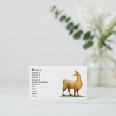 Peruanische Lama-Visitenkarte Visitenkarte (Stehend Vorderseite)