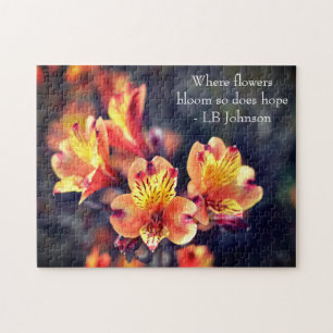 Peruanische Lily-Blume botanische Inspiration Puzzle