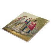 Peruanische Männer und Frauen im traditionellen Fliese (Seite)