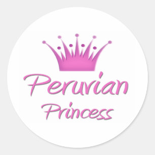 Peruanische Prinzessin Runder Aufkleber