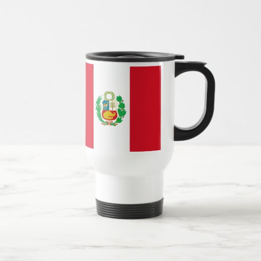Peruanische Tasse unter der Staatsflagge (Rechts)