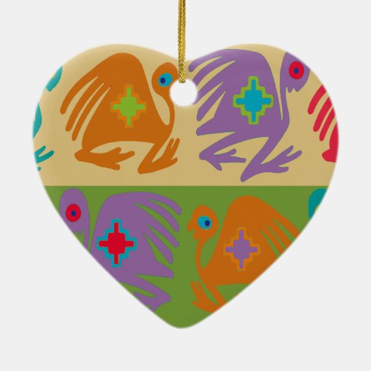 Peruanische Vögel Keramikornament (Hinten)