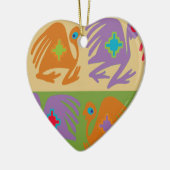 Peruanische Vögel Keramikornament (Links)