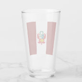 peruanische Wappenflagge Glas (Rückseite)