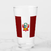 peruanische Wappenflagge Glas (Vorderseite)