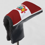 peruanische Wappenflagge Golf Headcover (3/4 Vorderseite)