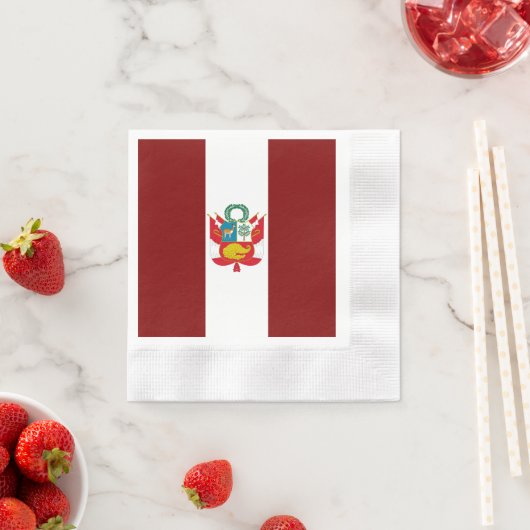 peruanische Wappenflagge Serviette (Beispiel)
