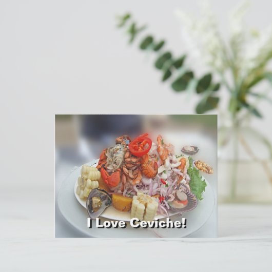 Peruanischer Ceviche! Postkarte (Stehend Vorderseite)