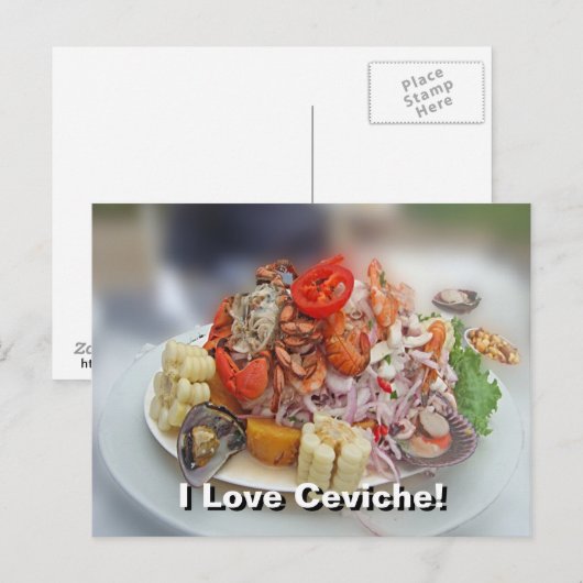 Peruanischer Ceviche! Postkarte (Vorne/Hinten)