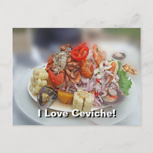 Peruanischer Ceviche! Postkarte