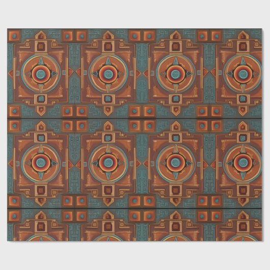 Peruanischer Geist: Chakana Essence Geschenkpapier (Flach)