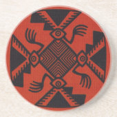 Peruanischer Inca Bird Sandstein Untersetzer (Vorne)