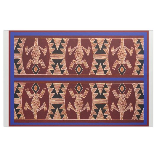 Peruanischer Inca Designer Fabric Geckos Stoff (Yard (91,4 cm))