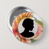 peruanischer Lilien-Gedenkfoto-Button Button (Vorne & Hinten)