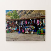 Peruanischer Markt | Textilien & Schätze Puzzle (Horizontal)