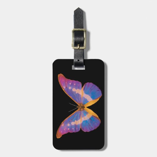 Peruanischer Watercolor Butterfly Gepäck Gepäckanhänger (Vorderseite vertikal)