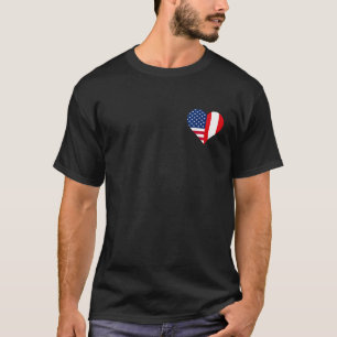 Peruanisches amerikanisches Shirt Pocket Heart Fla