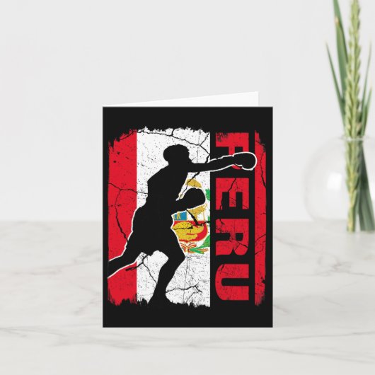 Peruanisches Boxing Team Peru Flag Boxhandschuhe Karte (Vorderseite)