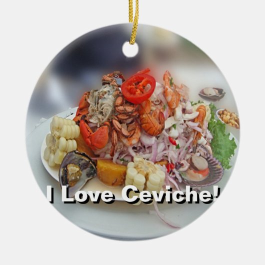 Peruanisches Ceviche! Keramikornament (Vorne)