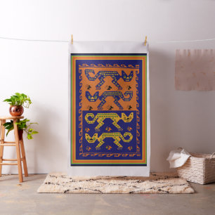 Peruanisches Inka-Katzen-Design-Stoff Stoff