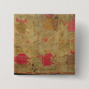 Peruanisches Leichentuch; Baumwolle und Vicunja Button