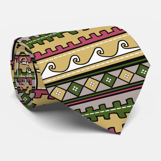 Peruanisches Muster Krawatte (Gerollt)
