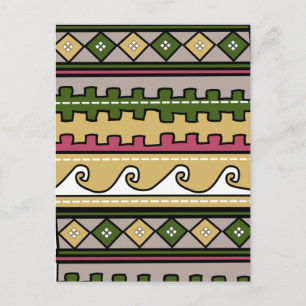 Peruanisches Muster Postkarte