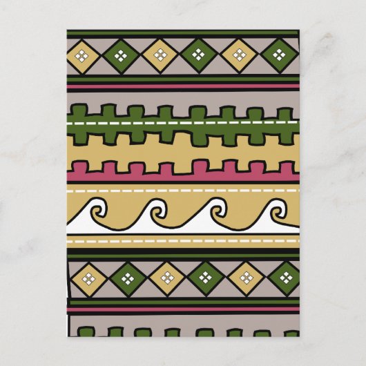 Peruanisches Muster Postkarte (Vorderseite)