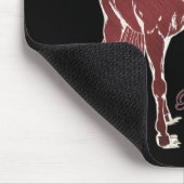 Peruanisches Pferd Woodcut Mousepad (Ecke)