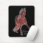 Peruanisches Pferd Woodcut Mousepad (Mit Mouse)