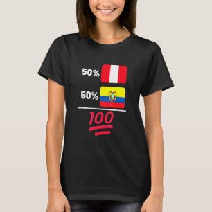 Peruanisches Plus ecuadorianisches Mix-Flaggengebi T-Shirt