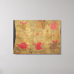 Peruanisches Tuch; Baumwolle und Vikuna in Brokat Leinwanddruck