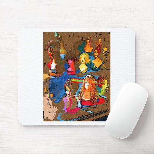Perücke-Geschäft Mousepad (Mit Mouse)